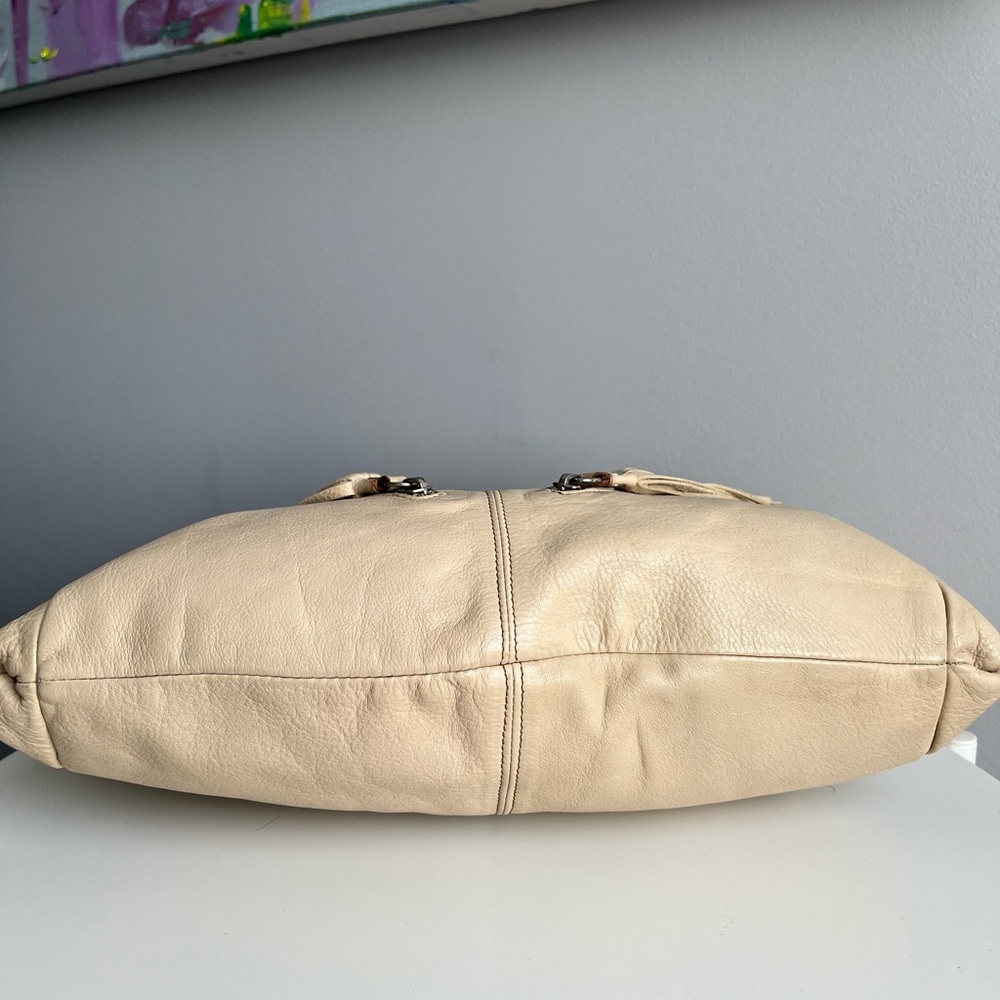Prune Cream Leather Shoulder / Crossbody Bag - Picture 5 of 15